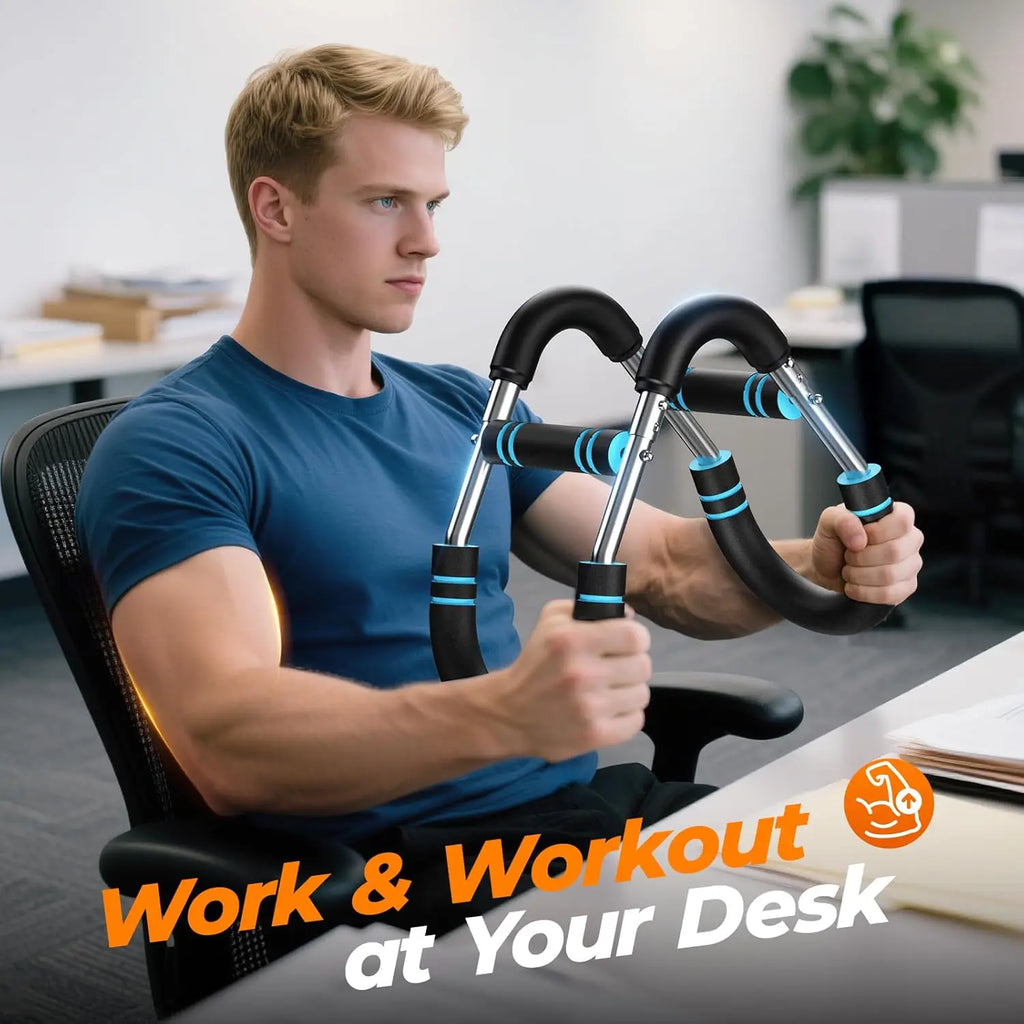 U-Shape Arm Trainer Spring Bar 60–100 Lb, Foam Grips, 1 or 2 Pack – image 3