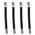 Bed Sheet Grippers - Elastic Double-Clip Straps, 4 Pack