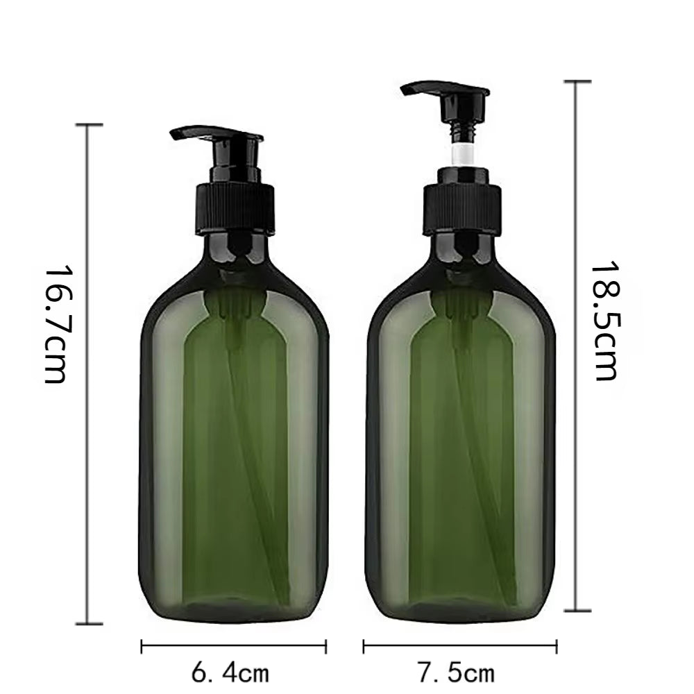 Refillable Pump Dispenser Bottles 4-Pack - 300/500ml Shampoo & Soap – image 6