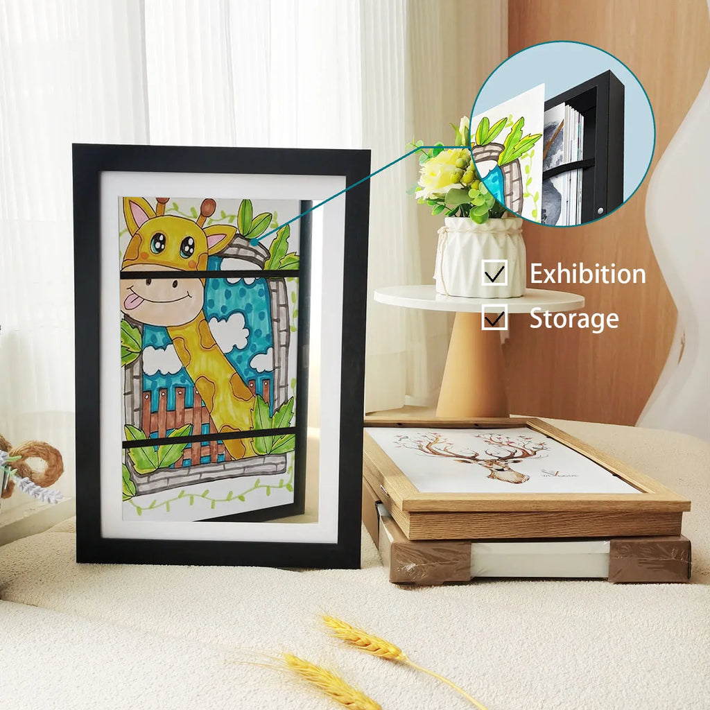Art Frame A4 Magnetic Front-Opening, Stores 100 Sheets – image 2