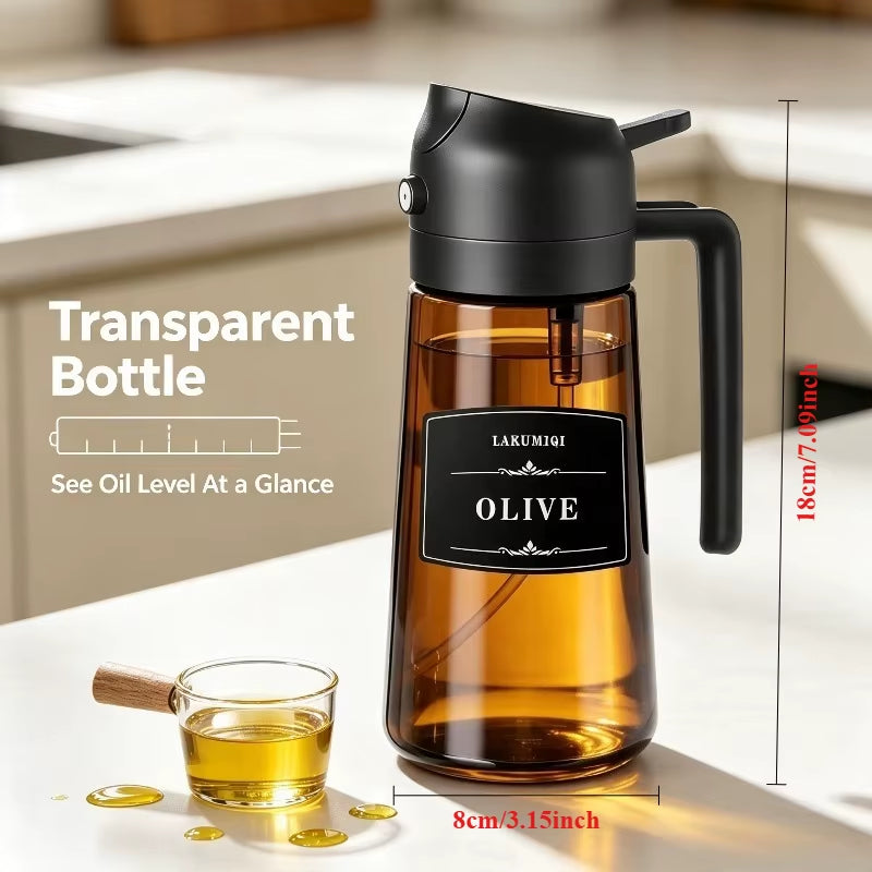 Olive Oil Sprayer & Dispenser 2-in-1 - 16oz Glass Bottle – image 7