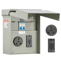RV Power Outlet Panel, 30 Amp and 20 Amp GFCI, Weatherproof