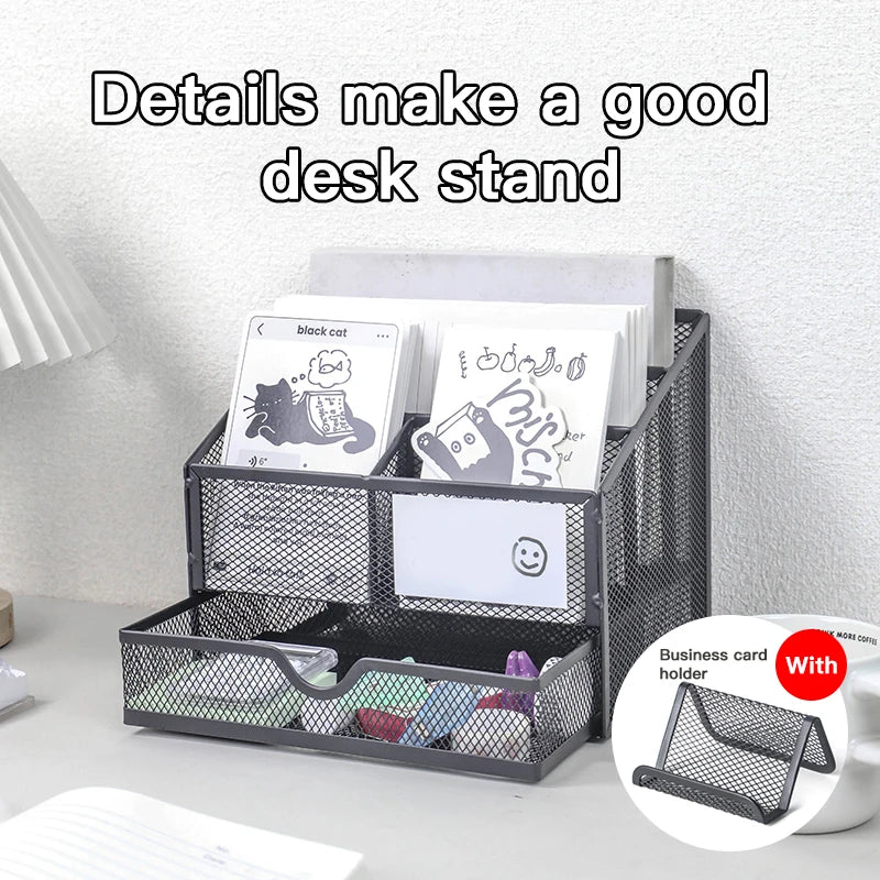 Desk Organizer with Drawer and Pen Holder – image 2