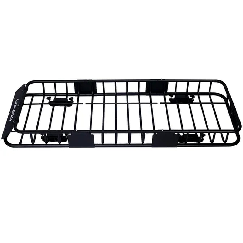 Rooftop Cargo Carrier Basket 64 Inch Steel Roof Rack with Straps – image 2