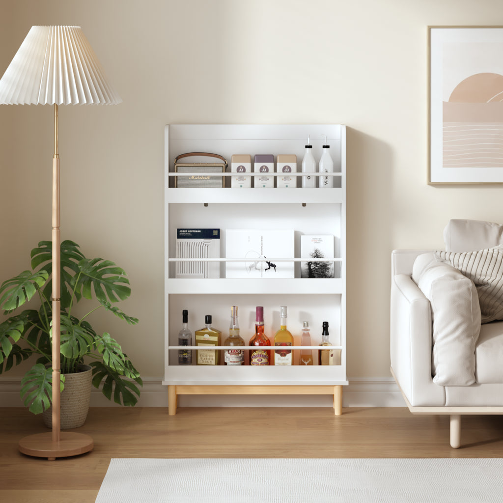 Wall-Mounted Front-Facing Nursery Bookshelf with 3 Display Shelves – image 4