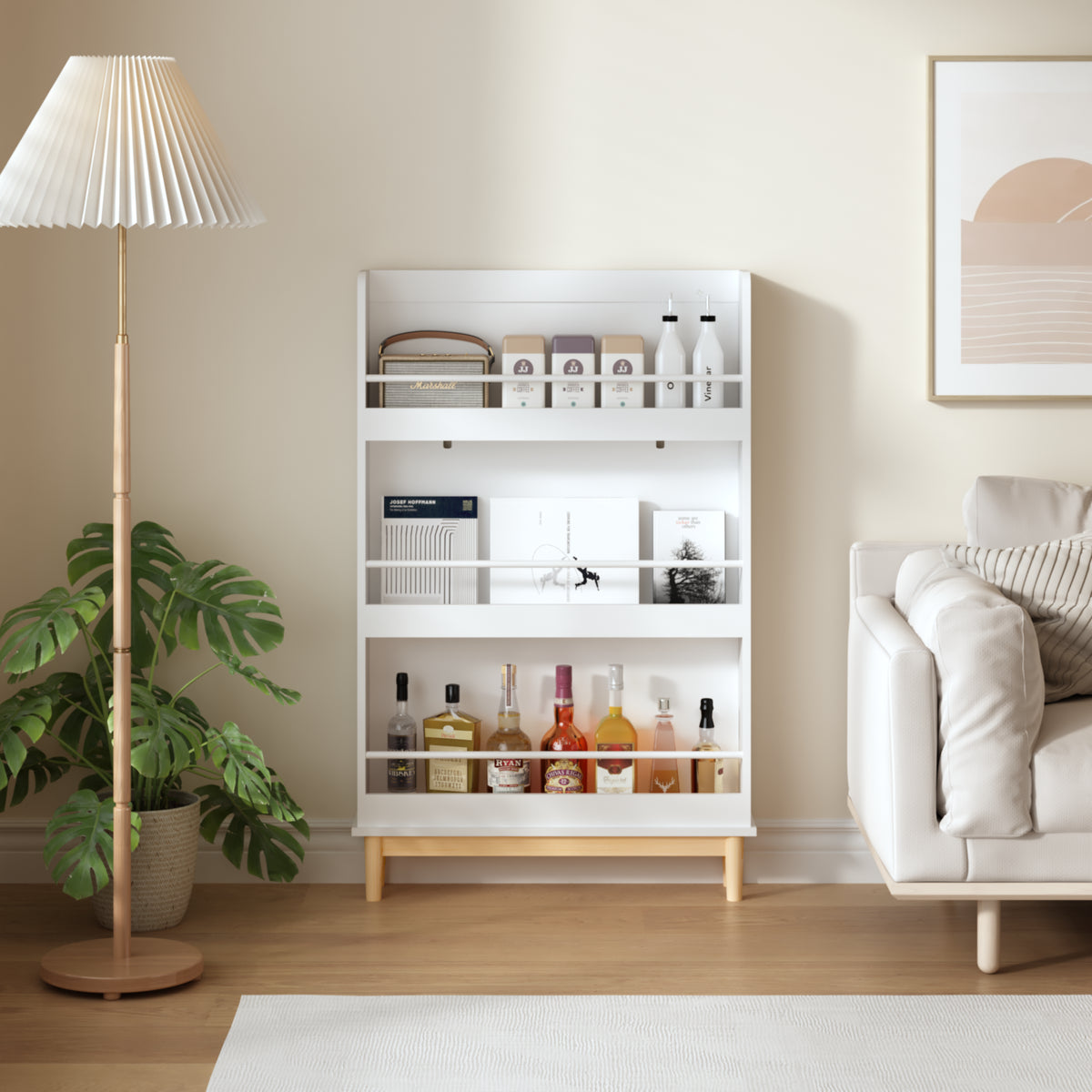 Wall-Mounted Front-Facing Nursery Bookshelf with 3 Display Shelves – image 4