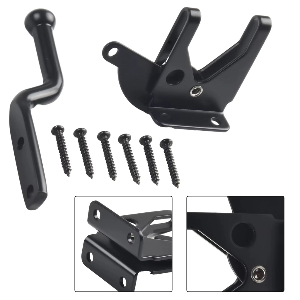 Farm Gate Latch, Self-Locking Post Mount Slam Catch for Pasture Fence Gates, Steel