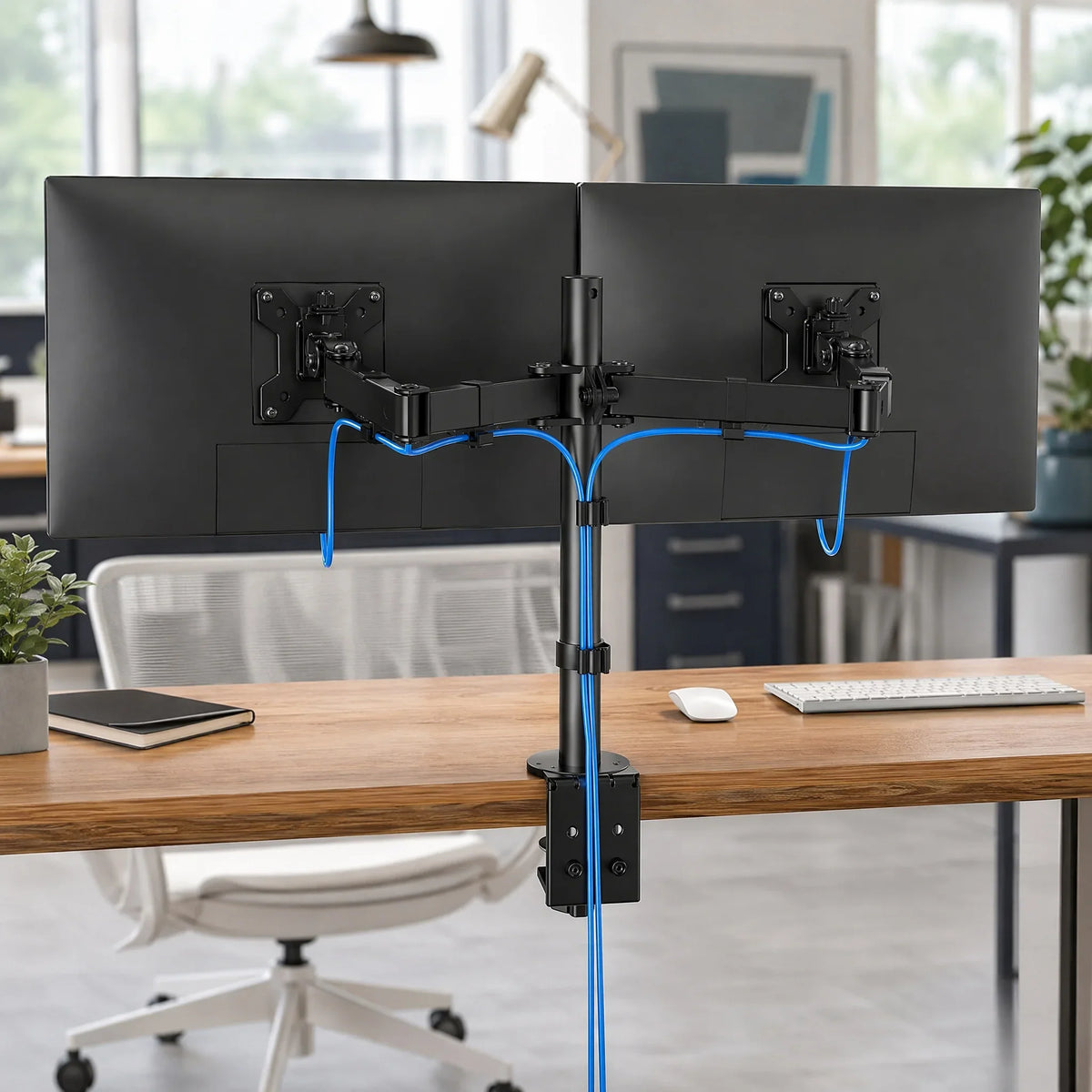 Dual Monitor Stand – Adjustable Desk Mount for 13–32 in Screens – image 7