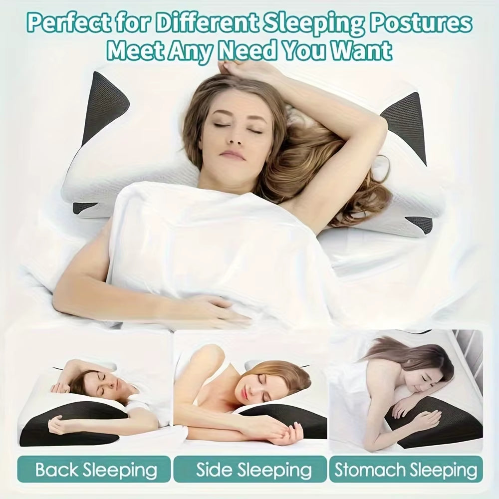 Ergonomic Cotton Snack Pillow - Soft Lightweight Sleep Pillow