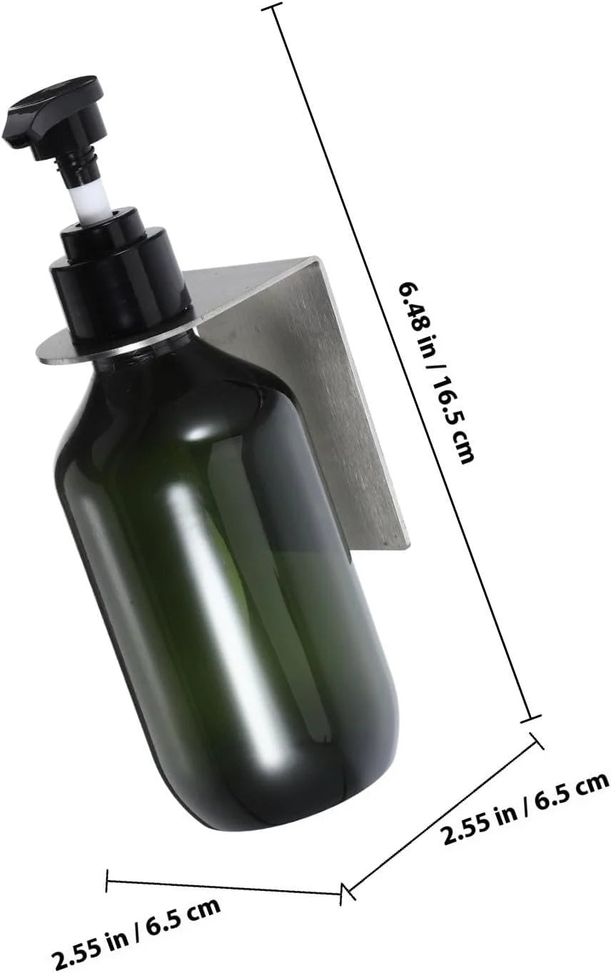 Wall Mount Soap Dispenser - Stainless Steel Shelf with Bottle – image 2