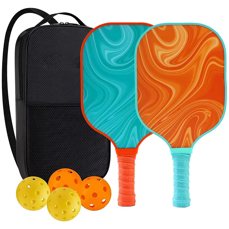 Pickleball Paddles Set with 4 Balls, Covers and Carry Bag – image 2