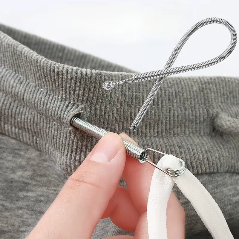 Drawstring Threader Tool, Metal Spring Clip for Hoodies & Pants – image 2
