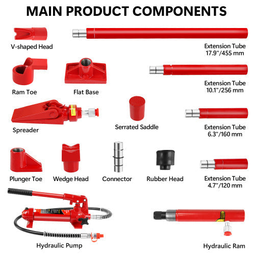 Porta Power Kit – 4 Ton Hydraulic Body Frame Repair Jack Set