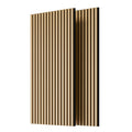 White Oak Fluted Wood Slat Acoustic Panels 45 x 23.6 in, 2 Pack