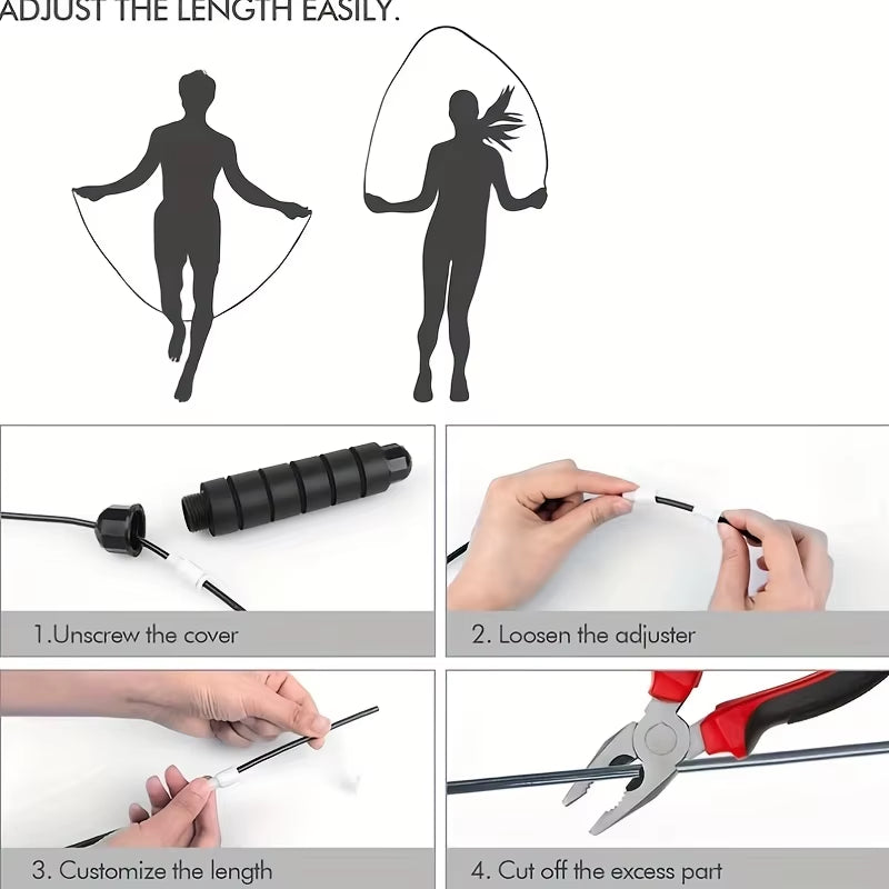 Jump Rope Adjustable Tangle-Free with Ball Bearing Handles – image 5