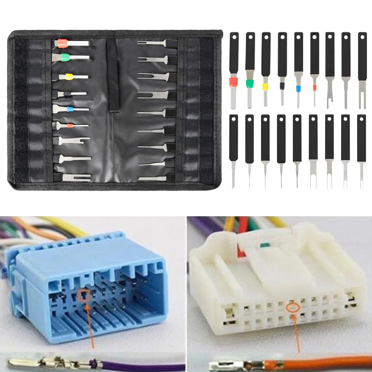 Terminal Removal Tool Kit, 18-Piece Wire Connector Pin Extractor – image 12