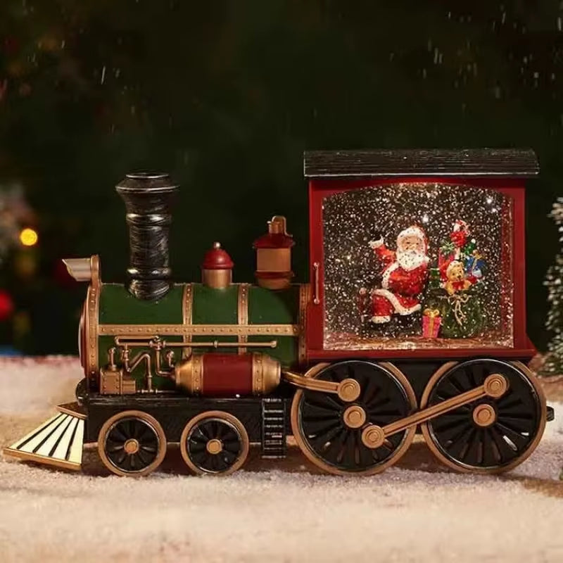 Christmas Train Snow Globe Lantern Tabletop Decoration – image 4