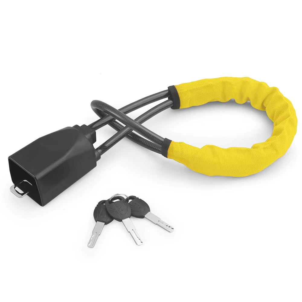 Steering Wheel Lock – Seat Belt Anchor Anti-Theft Cable Lock – image 9