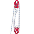 Twin Sheave Block and Tackle with 200 ft Braided Rope, 7700 lb