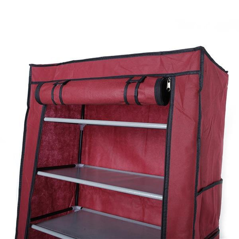 Fabric Shoe Cabinet, 10-Tier 9-Grid Shoe Rack with Dust Cover – image 5
