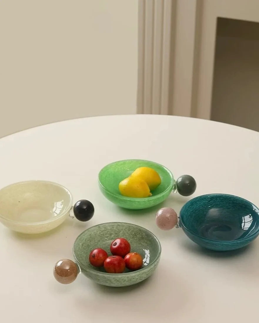 Handblown Glass Candy Bowl for Salad, Snacks and Desserts – image 3