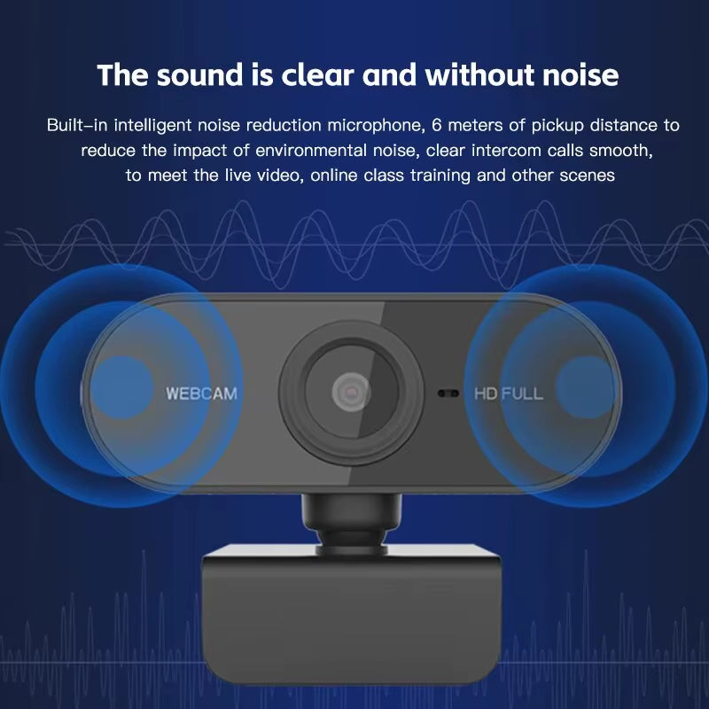 1080P HD USB Webcam with Built-In Microphone and Mini Tripod – image 4