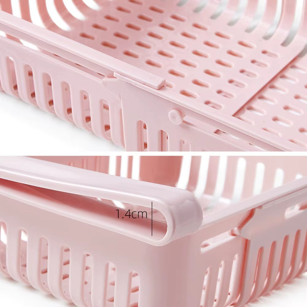 Fridge Drawer Organizer - Expandable Hanging Under-Shelf Bin – image 6
