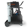 Welding Cart 2-Tier with Lockable Cabinet, 265 Lb, Swivel Wheels