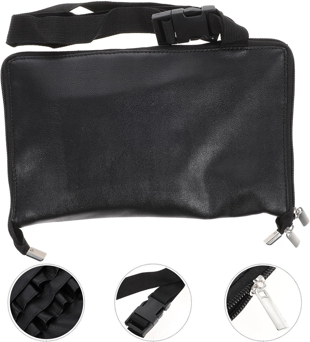 Makeup Brush Bag – PU Leather Brush Organizer with Belt Strap – image 3