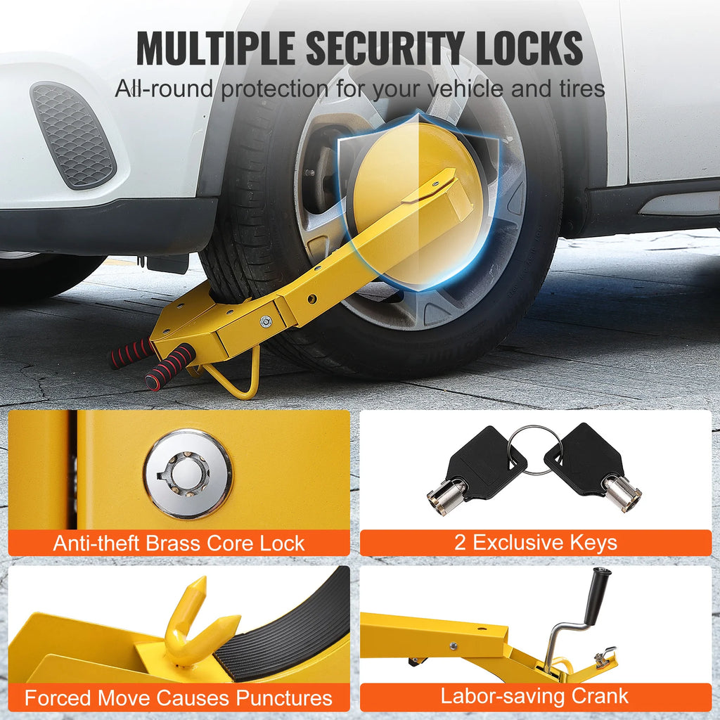 Trailer Wheel Lock Clamp, Heavy-Duty Steel Tire Boot for RVs – image 4