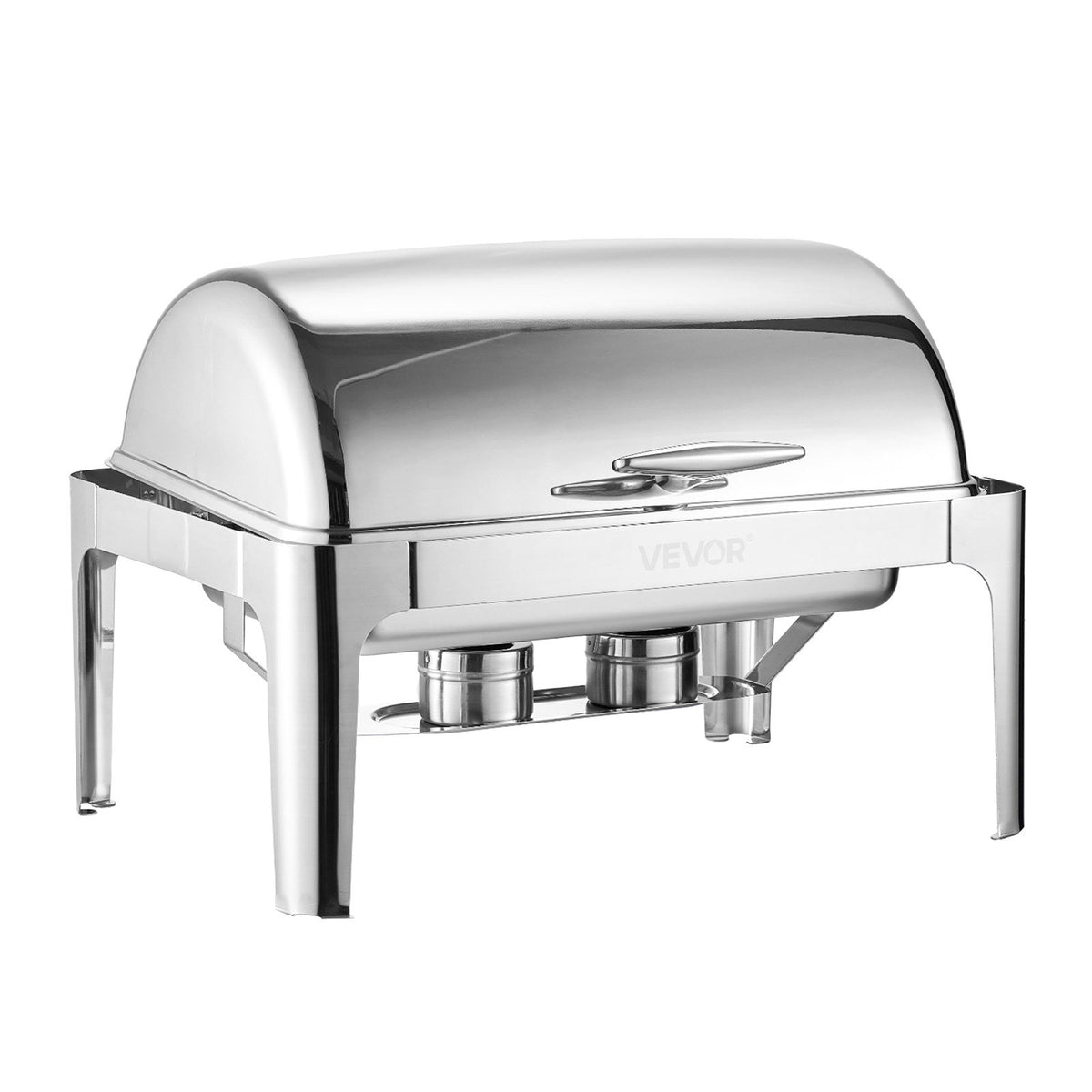 9 Qt Roll Top Chafing Dish With Full-Size Pan, Stainless Steel – image 2