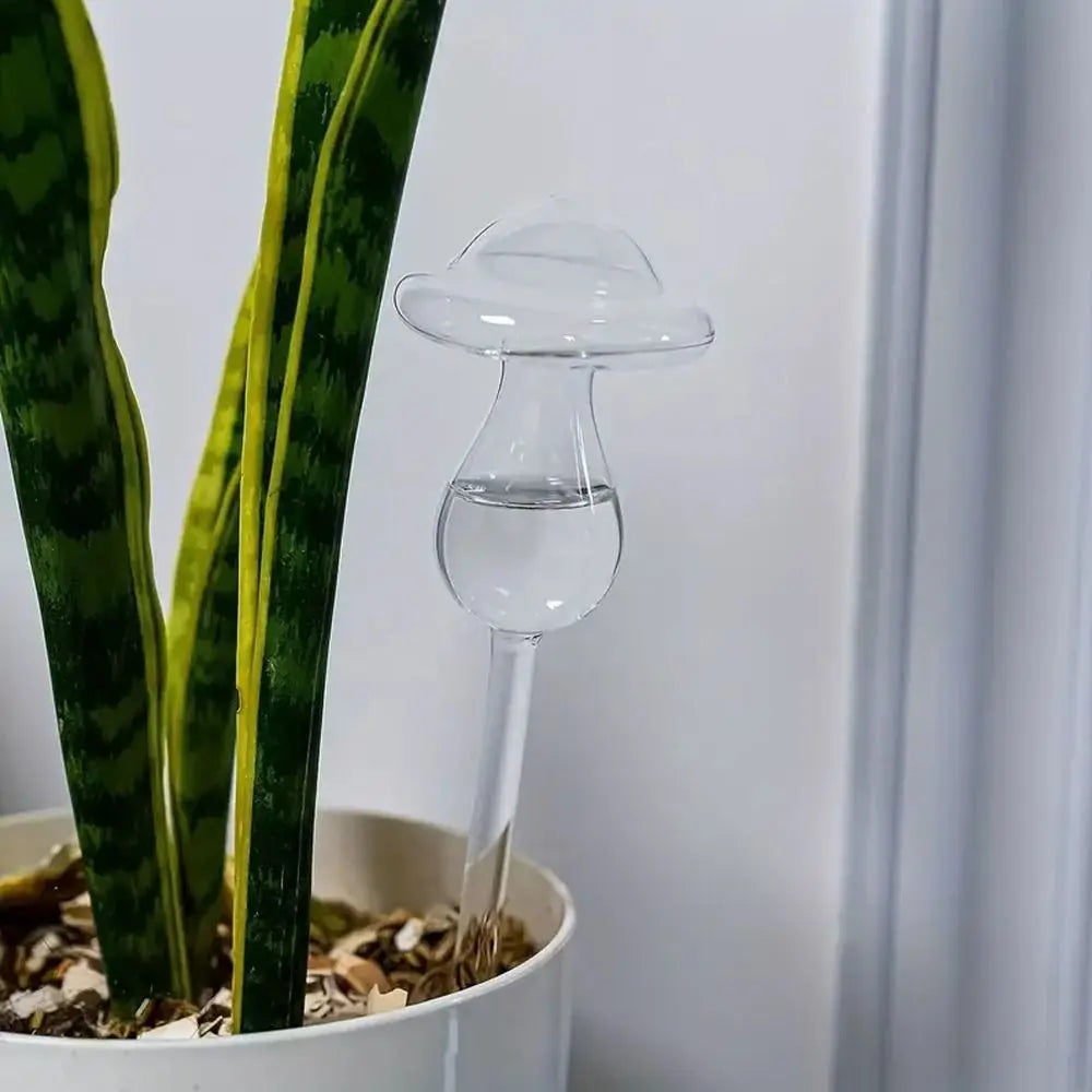 Plant Watering Globe, Glass Mushroom Self-Watering Bulb – image 3