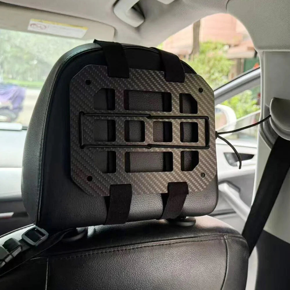 MOLLE Headrest Panel, Carbon Fiber Vehicle Seat Back Organizer – image 6