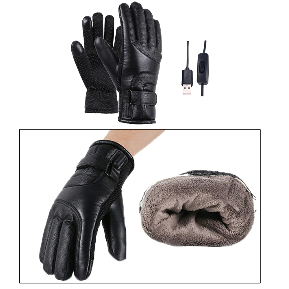 USB Heated Gloves – Touchscreen Windproof Winter Hand Warmers