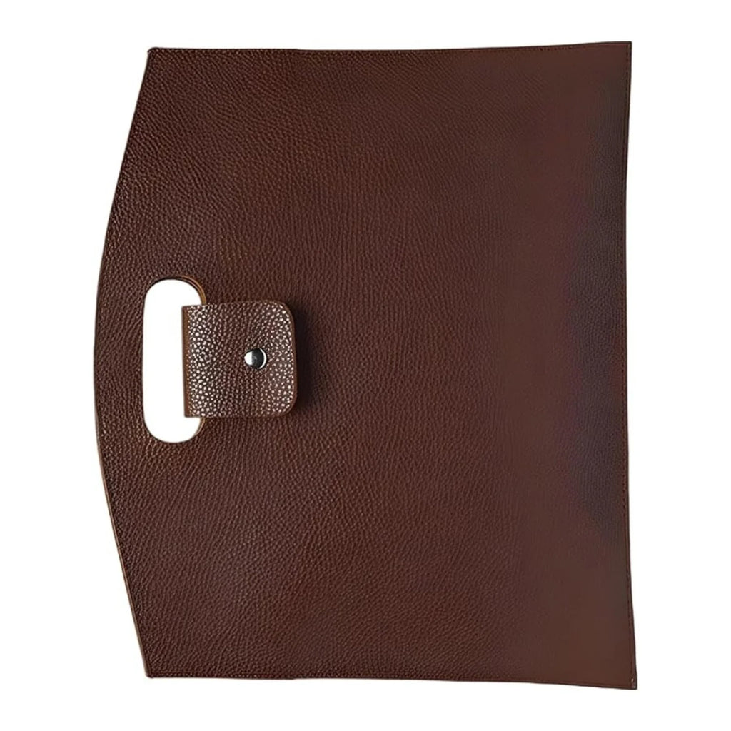 Document Tote Bag, Slim Faux Leather Work Portfolio for Women