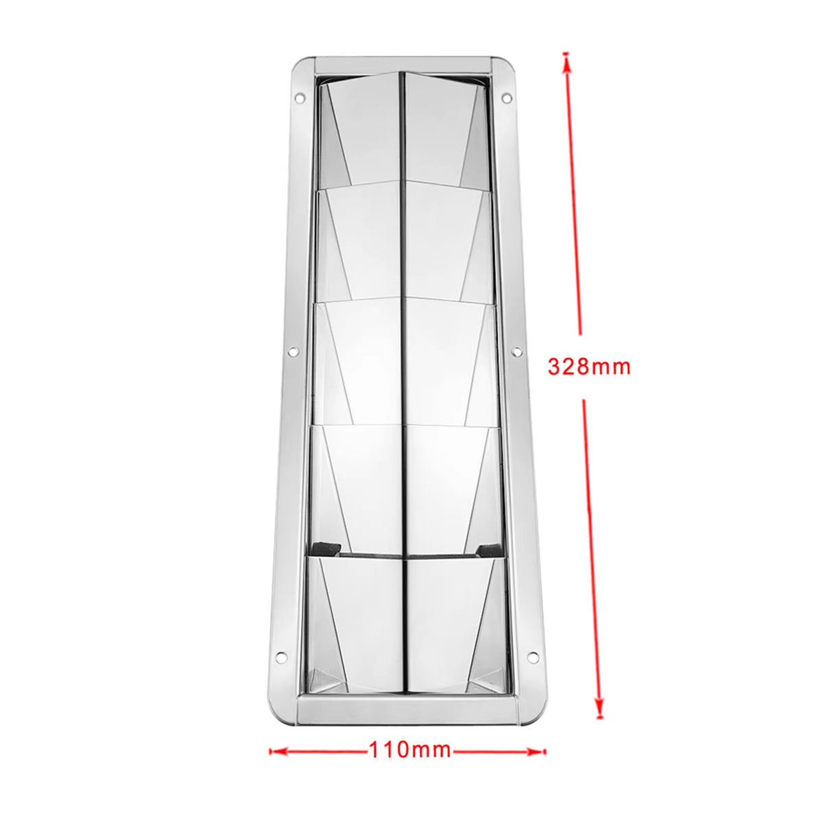 Stainless Steel Boat Louver Vent, 5-Slot Marine Grille – image 3