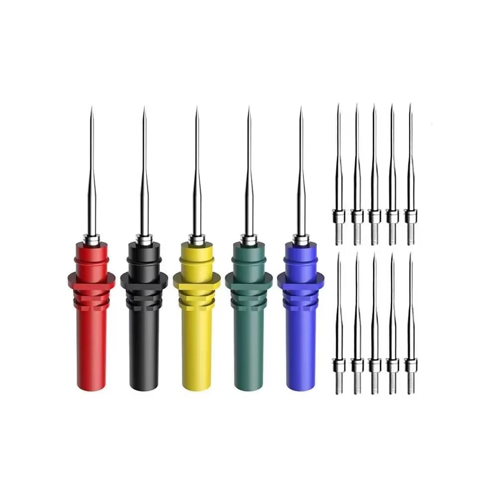 Mechanic Back Probe Pin Kit 15 Pc - Automotive Diagnostic Test Probes & Spare Pins