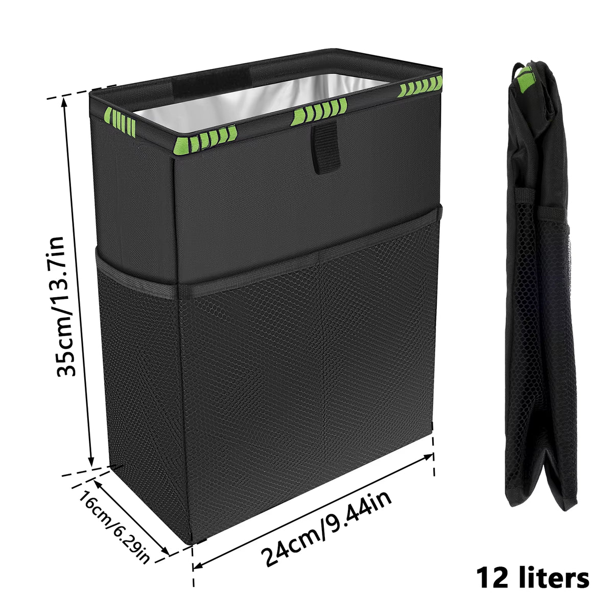 Car Trash Can – Waterproof Hanging Foldable Bin – image 6