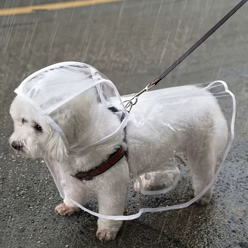Clear Dog Raincoat - Hooded Waterproof PVC Rain Poncho for Dogs – image 3