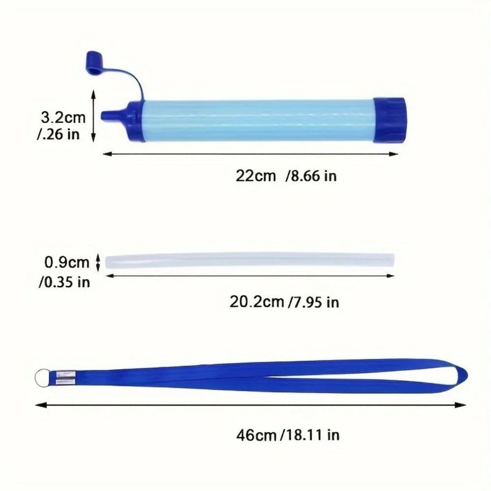 Personal Water Filter Straw for Hiking, Camping and Emergency Kits