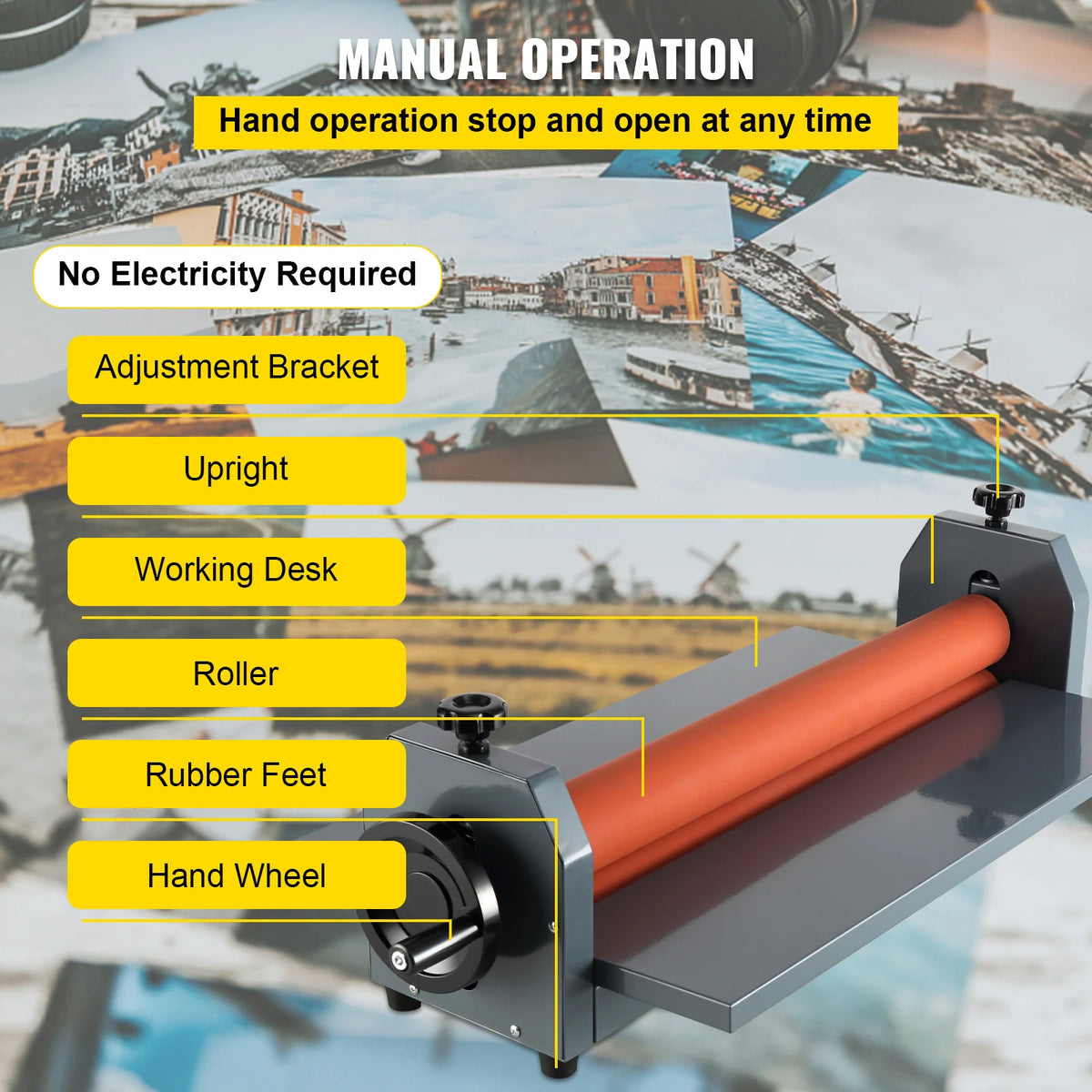 29.5 Inch Manual Cold Roll Laminator for Vinyl, Photo and Poster Film – image 6