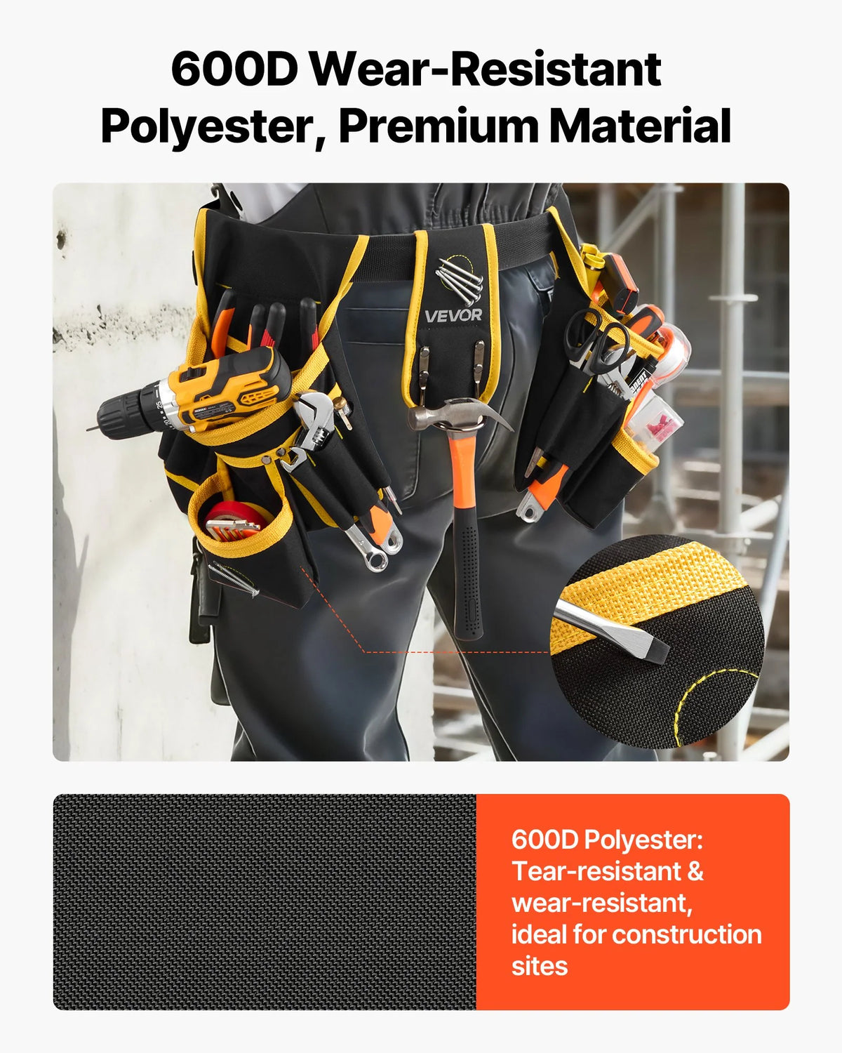 Magnetic Tool Belt – 28 Pocket Heavy-Duty Work Pouch – image 5