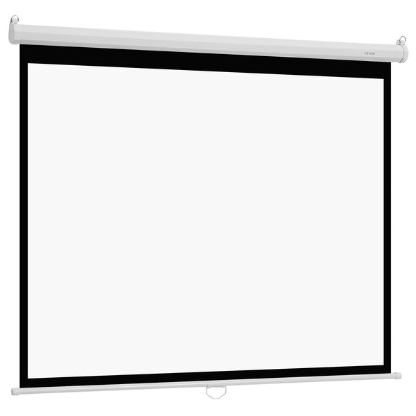 72 Inch Pull down Projector Screen, Wall Mount 4:3 Manual Screen
