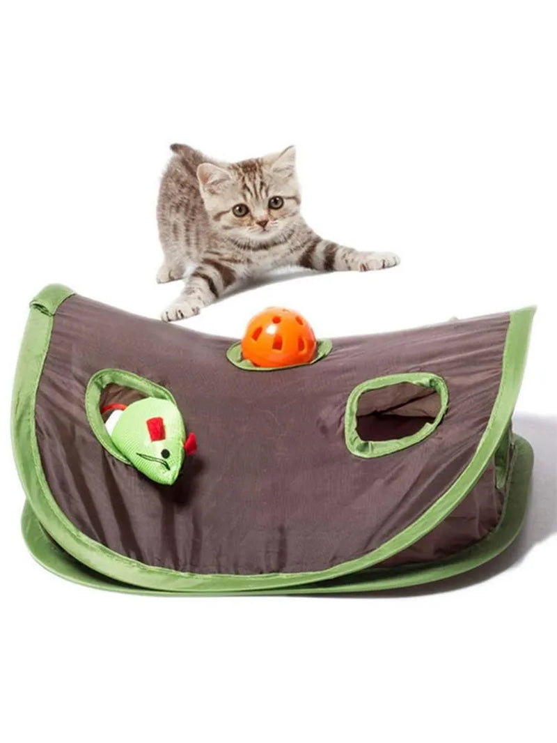 Cat Mouse Hunt Hide & Seek Toy - Foldable 9-Hole Interactive Play Mat – image 4
