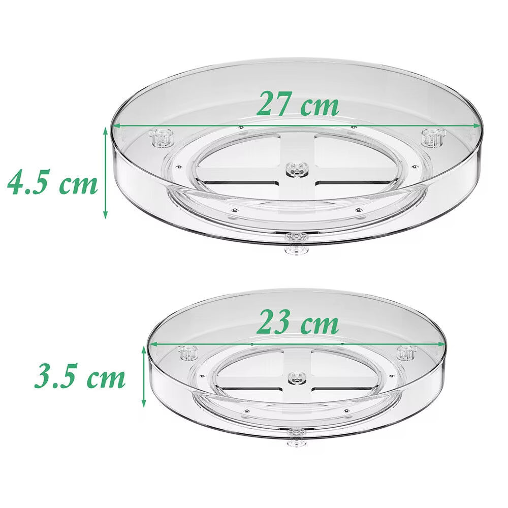 Lazy Susan Turntable Organizer - Clear Rotating Fridge & Pantry Tray – image 6