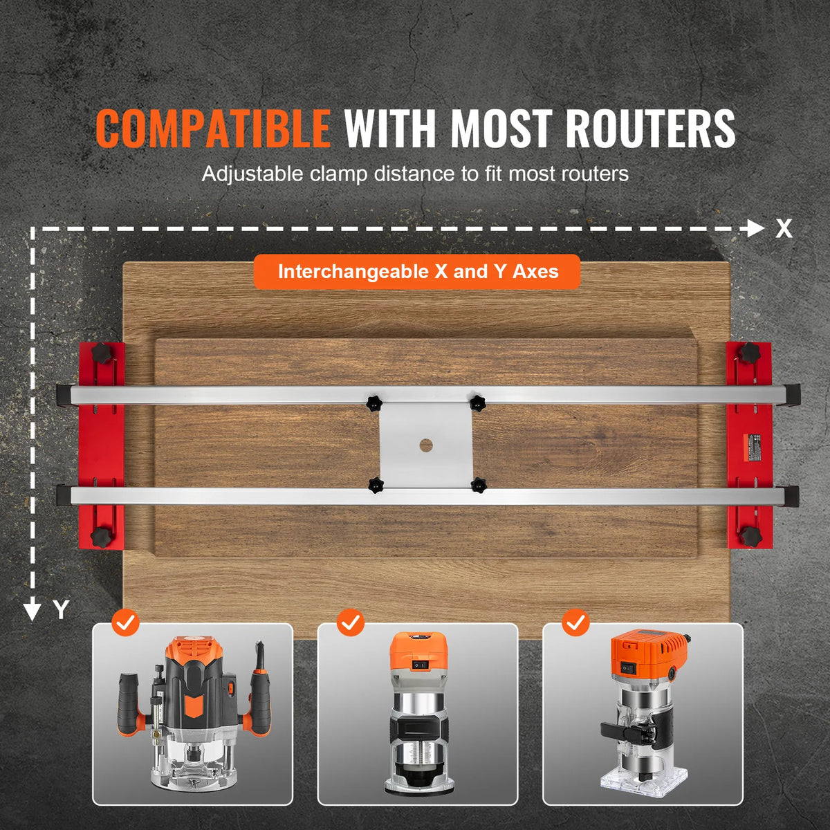 Router Sled Slab Flattening Jig – 60 in Adjustable Aluminum – image 3