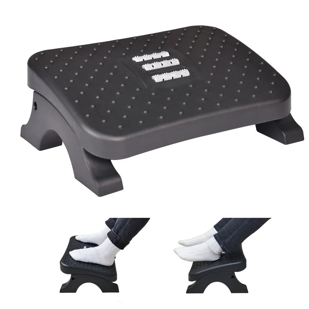 Under Desk Footrest with Massage Rollers, Adjustable Height – image 6