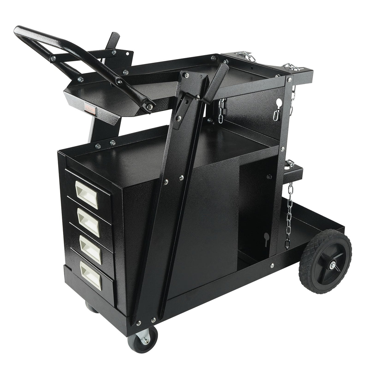 Welding Cart 2-Tier with 4 Drawers, 265 lb Capacity