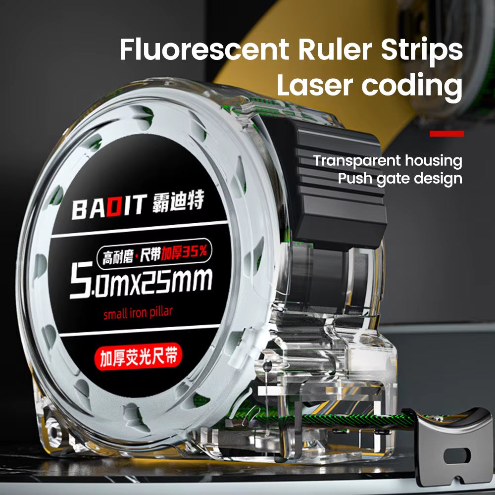 Tape Measure 5 m – Self-Locking Fluorescent Steel Tape – image 3