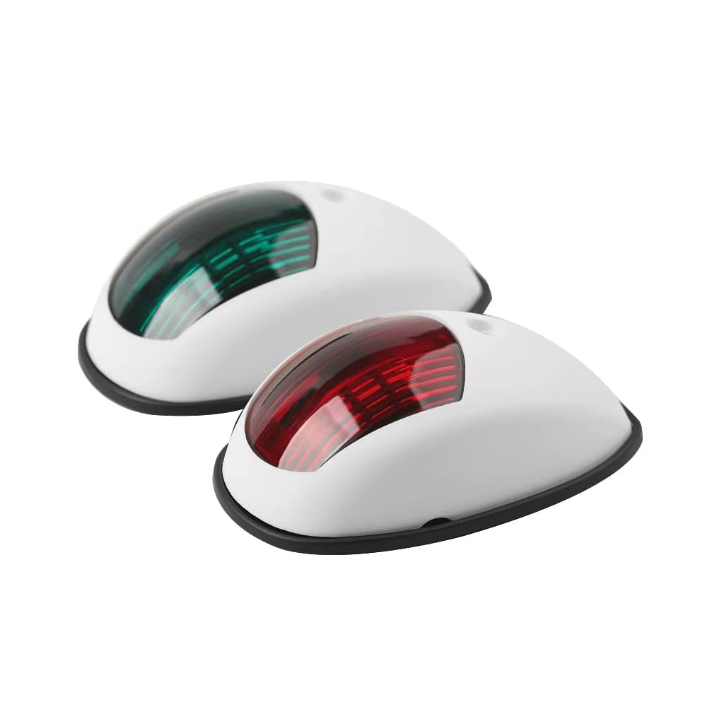 LED Boat Navigation Lights, Red and Green Bow Side Lights, 2 Pack